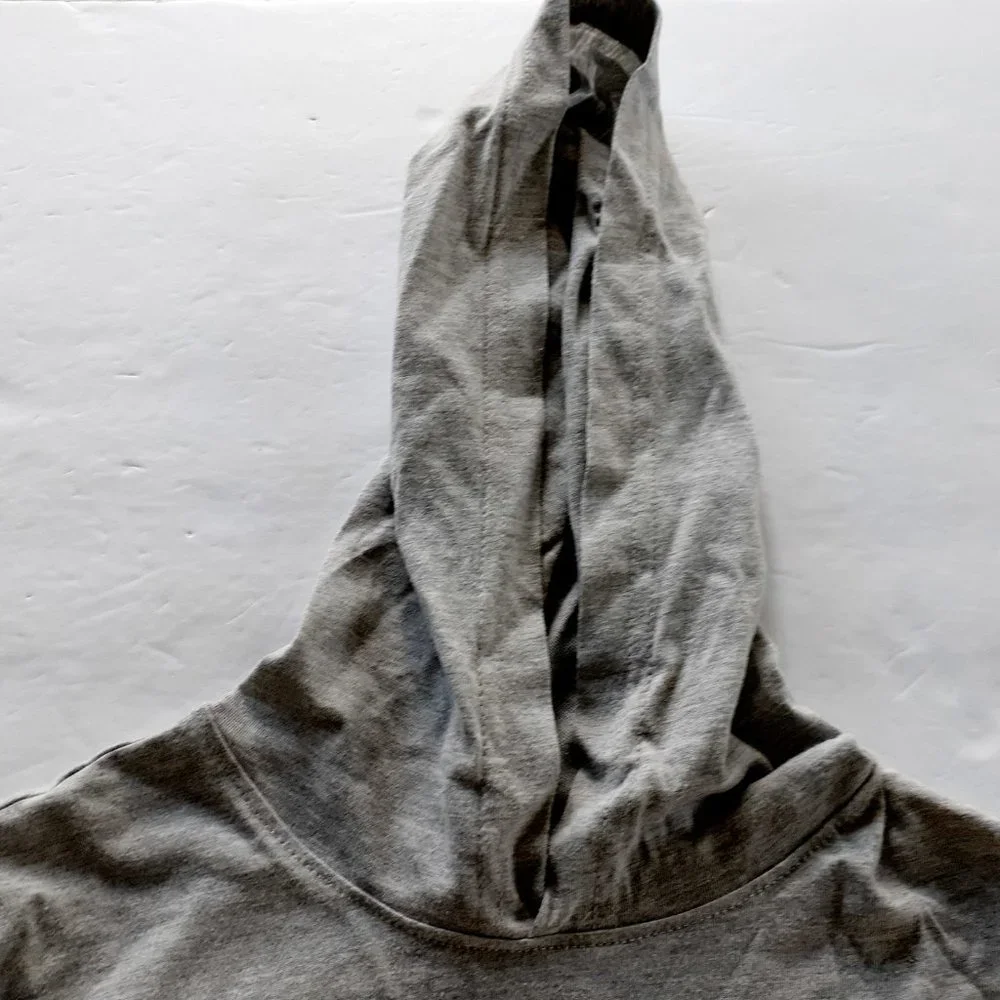 Champion Boys T-Shirt Gray Hoodie Long Sleeve Medium
